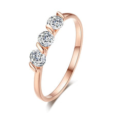 Load image into Gallery viewer, 18K Rose Gold Plated Finger Ring Wedding Jewelry